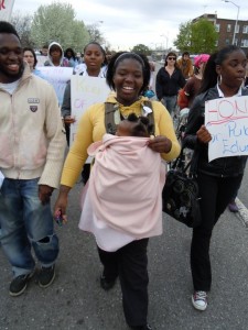 catherine furgeuson academy student with baby