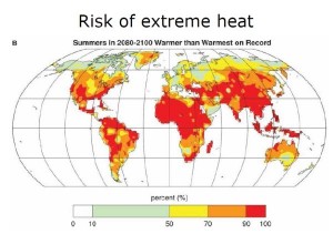 Diagram showing racist effects of global warming